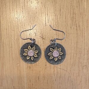 Floral Pendant Earrings